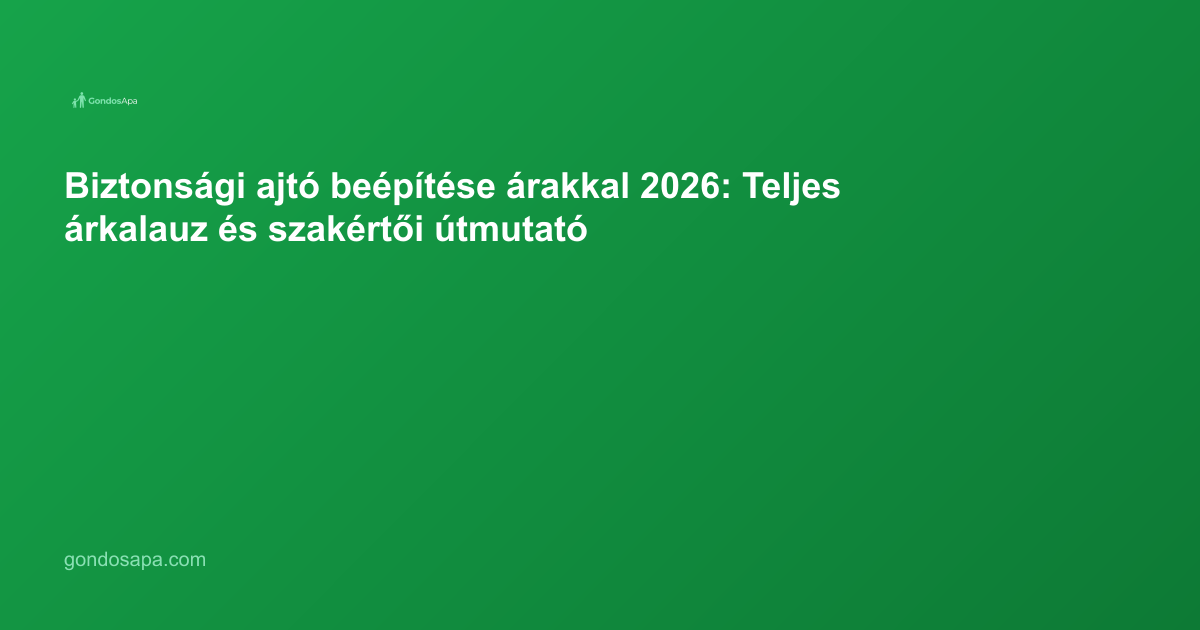 Biztonsági ajtó beépítése árakkal 2026: Teljes árkalauz és szakértői útmutató