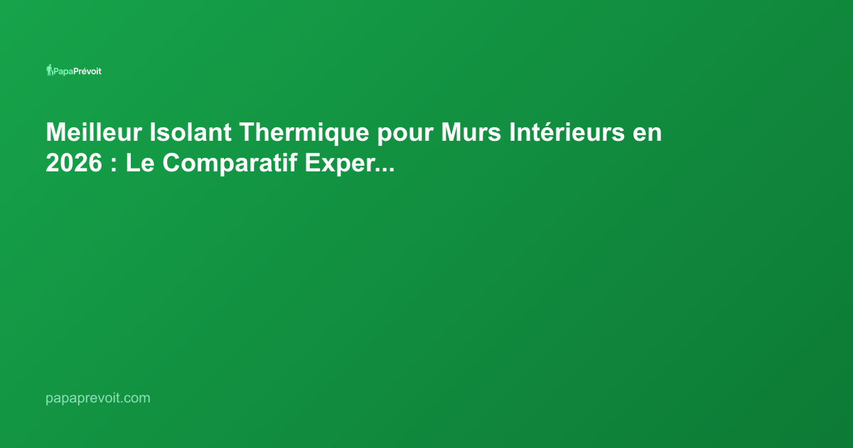 Meilleur Isolant Thermique pour Murs Intérieurs en 2026 : Le Comparatif Expert pour votre Rénovation