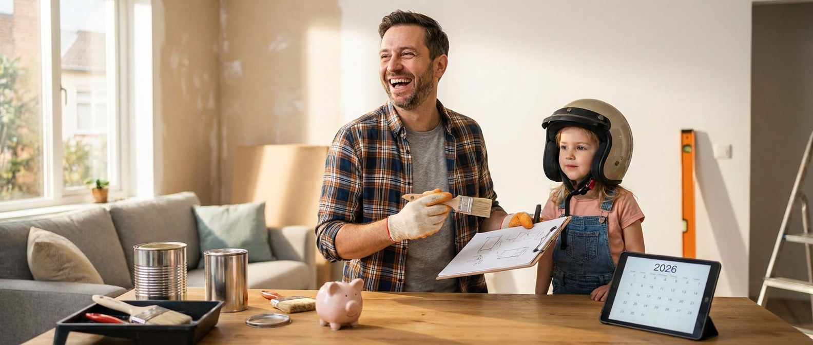 Költséghatékony lakásfelújítási tippek apáknak 2026-ban: Útmutató a családi költségvetés védelmében