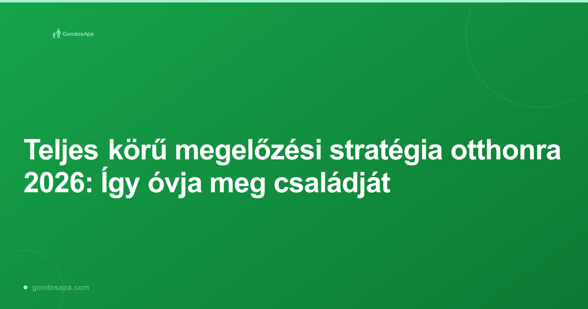 Teljes körű megelőzési stratégia otthonra 2026: Így óvja meg családját